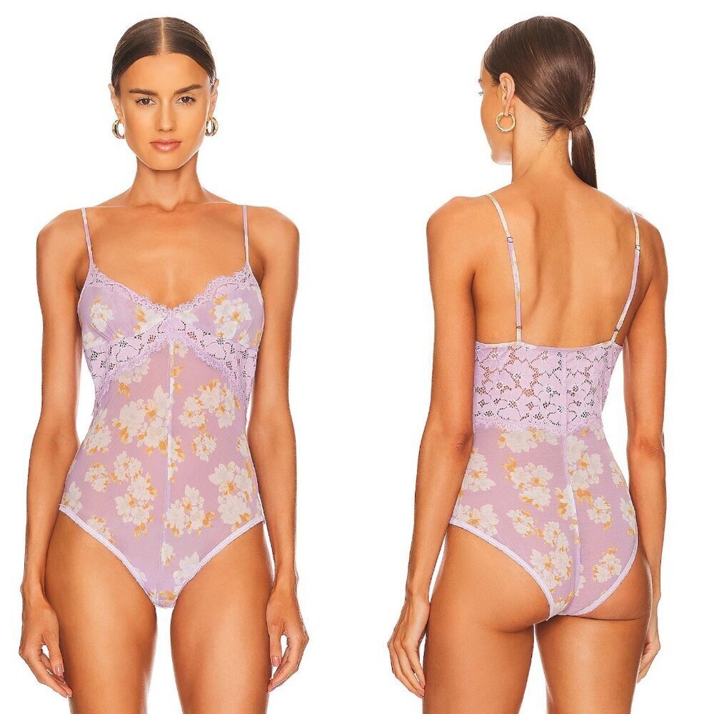 NWT New Free People Monday Morning Lilac Bodysuit Size S